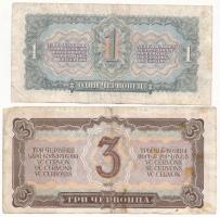Szovjetunió 1937. 1Ch + 3Ch T:III foltos
Soviet Union 1937. 1 Chervonetz + 3 Chervontsa C:F spotted...