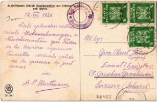 1926 Schloss Neuschwanstein / castle, art postcard, s: H. Hoffman, So. Stpl (EK)