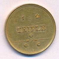 ~1900. "Hanyagság" aranyozott Br játékzseton (26mm) T:2
~1900. "Nachlässigkeit (Care...