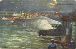 1917 Az Osztrák-Magyar Haditengerészet Velence bombázásánál / Beschießung Venedigs vom K.u.K. Kriegsmarine / WWI Austro-Hungarian Navy at the Bombing of Venice s: F. Höllerer (EK)