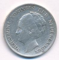Hollandia 1924. 1G Ag I. Vilma T:2-  Netherlands 1924. 1 Gulden Ag Wilhelmina I C:VF