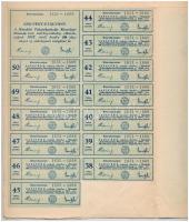 Mándok 1927. "Mándoki Takarékpénztár Részvénytársaság" tíz részvénye egyben, összesen 200P...