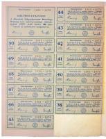 Mándok 1927. "Mándoki Takarékpénztár Részvénytársaság" tíz részvénye egyben, összesen 200P...