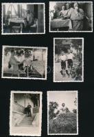 1934 Nagytétényi életképek, 30 db fotó, 6×9 cm