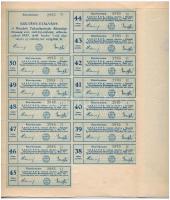 Mándok 1927. "Mándoki Takarékpénztár Részvénytársaság" ötöd részvénye 4P-ről (4x) "29...