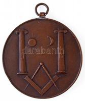 DN "Libertas 000946" Br szabadkőműves páholy emlékérem füllel (50mm) T:1-