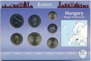 1998-2007. 1 - 100Ft (7xklf) nem hivatalos forgalmi sor kartonlapon, az érmék és ország angol nyelvű...