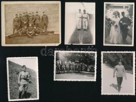 cca 1930-1939 Vegyes katonai fotó tétel, 15 db, 5×7,5 és 8,5×13,5 cm