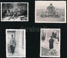 cca 1930-1939 Vegyes katonai fotó tétel, 15 db, 5×7,5 és 8,5×13,5 cm