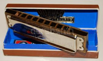 cca 1960 Hohner szájharmonika eredeti dobozban, új állapotban