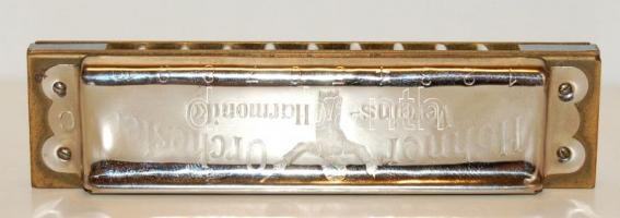 cca 1960 Hohner szájharmonika eredeti dobozban, új állapotban