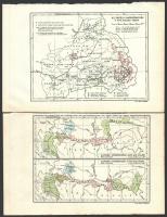 Vegyes térkép tétel, össz. 4 db: Erdélyi fejedelmi birtokok a XVII. század közepén, 17,5x23,5 cm, fo...