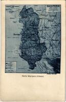 Harta Shqypnis / Map of Albania. Studio Marubbi