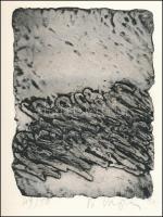 Victor Roman (?-?): 1986. Tasiszta kompozíció. Szitanyomat, papír, jelzett, számozott (46/50), enyhé...