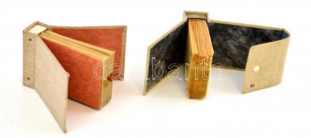 Fotónegatív-tartó albumok, 2 db, egyik tokkal, 6×9 cm-es negatívokhoz