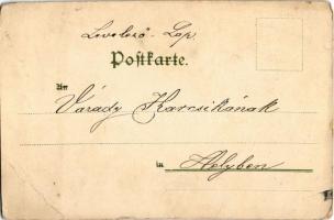 Cat family. Theo Stroefer's Kunstverlag. Viol. Monotint-Postkarte Serie III. 34. litho (EB)