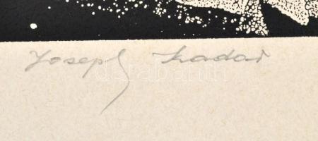 Joseph Kádár (1936-2019): Párizs 1988-1989. Elektrografika, papír, jelzett  művész bélyegzőjével, 29...