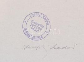 Joseph Kádár (1936-2019): Párizs 1988-1989. Elektrografika, papír, jelzett  művész bélyegzőjével, 29...