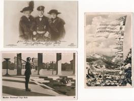 3 db RÉGI képeslap / 3 pre-1945 postcards: Internationale Wintersportwoche Garmisch-Partenkirche, Augusta Victoria of Schleswig-Holstein, München Ehrentempel