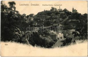 Loschwitz bei Dresden, Drahtseilbahn - Luisenhof / cable car (Rb)