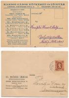 4 db RÉGI motívum képeslap: reklámok (Tungsram, Sztoja István, Ifj. Mózes János, Kardos Gábor) / 4 p...