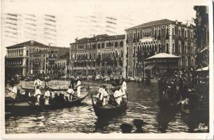 1925 Venezia, Venice; Canal Grande in festa / Grand Canal, boats, party. Ed. A. Traldi (EK)
