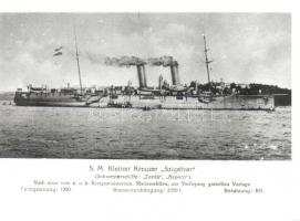 Osztrák-Magyar hadihajók 8 db képeslap-másolat