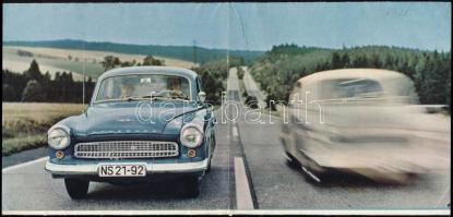 cca 1960-1970 Wartburg 1000 autó képes prospektusa