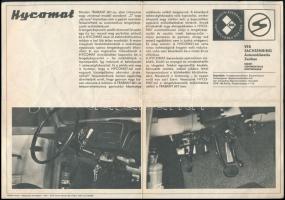 cca 1964 Trabant Hycomat autó kétoldalas prospektusa