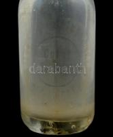 cca 1930 Viktória Szikvízgyár - Miskolc - Cukor Sándorné régi szódásüveg, feliratos fejjel, csorbákk...