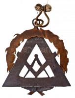 DN "Árpád a Testvériséghez" zománcozott Br szabadkőműves érem (45x45mm) T:2 zománchiba