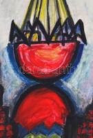 El Kazovszkij jelzéssel: Csillár, olaj, farost, keretben. 50x40 cm