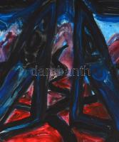 El Kazovszkij jelzéssel: Táj, olaj, farost, keretben. 50x40 cm