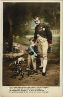 Napoleon and his son with toy soldiers