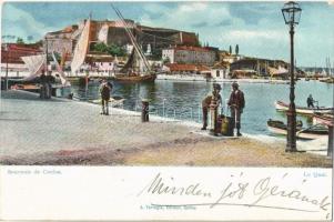 1912 Corfu, Corfou, Kerkyra; La Quai / quay. A. Farrugia