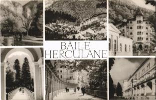 1963 Herkulesfürdő, Herkulesbad, Baile Herculane; fürdő részletek / spa, bath. modern multi-view postcard (EK)