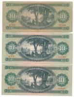 1960. 10Ft + 1962. 10Ft (2x) + 1969. 10Ft (2x) + 1975. 10Ft T:III,III- egyiken firka Adamo F5,F6,F7,...