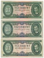 1960. 10Ft + 1962. 10Ft (2x) + 1969. 10Ft (2x) + 1975. 10Ft T:III,III- egyiken firka Adamo F5,F6,F7,...