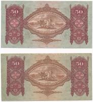 1932. 50P (2x) T:III egyik szép papírral Adamo P14