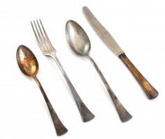 Ezüst (Ag) jelzett keresztelő evőeszköz készlet 124 g + kés díszdobozban