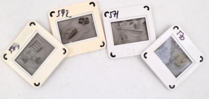 Kis doboznyi diafilm, 35 db, 1 hiányzik, 6x19 cm
