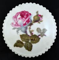 Rosenthal rózsás bonbonniere. Matricás, jelzett, hibátlan. d: 14 cm