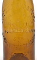 "Egyesült Budapesti Dreher Antal Féle Sör" feliratú üvegpalack, csorbákkal, kopásnyomokkal...