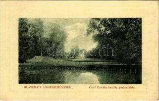 1914 Lovasberény, Gróf Cziráky kastély park. W.L. (?) 6370. (EK)