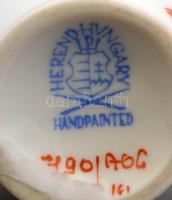 Herendi Apponyi mintás vázácska. Kézzel festett, jelzett, hibátlan. m: 6,5 cm