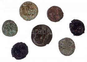 Római Birodalom 7db-os vegyes római rézpénz tétel a Kr. u. III-IV. századból T:2,2- Roman Empire 7pc...