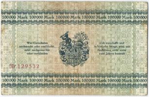 Német Birodalom/Weimari Köztársaság/Zwickau 1923.7.25. 100.000M T:II/III