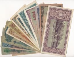 1930-1946. 15db-os (15xklf, 5P-1.000.000.000P) vegyes pengő bankjegy tétel T:III,III- fo., 1 ragaszt...