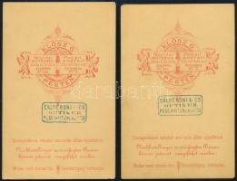 Klösz György 2 db fotó portré tanulmány: Ártatlanság; Bujaság. vizitkártya méretű fotó ugyanarról a ...