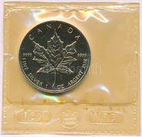 Kanada 1996. 1$ Ag II. Erzsébet / Maple Leaf eredeti lezárt RCM (Royal Canadian Mint) fóliatokban T:1  Canada 1996. 1 Dollar Ag Elisabeth II / Maple Leaf in factory sealed RCM (Royal Canadian Mint) foil case C:UNC Krause KM#187